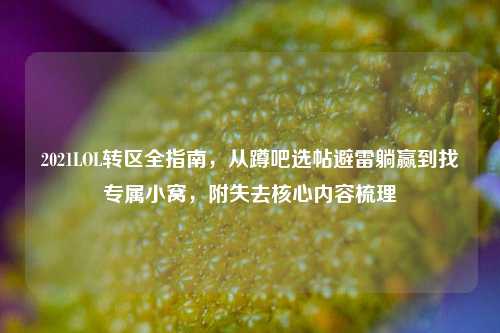 2021LOL转区全指南,从蹲吧选帖避雷躺赢到找专属小窝,附失去核心内容梳理