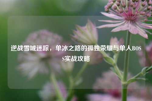 逆战雪域迷踪，单冰之路的孤独荣耀与单人BOSS实战攻略