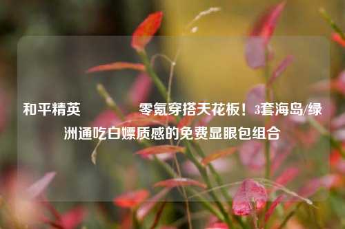 和平精英💡零氪穿搭天花板!3套海岛/绿洲通吃白嫖质感的免费显眼包组合