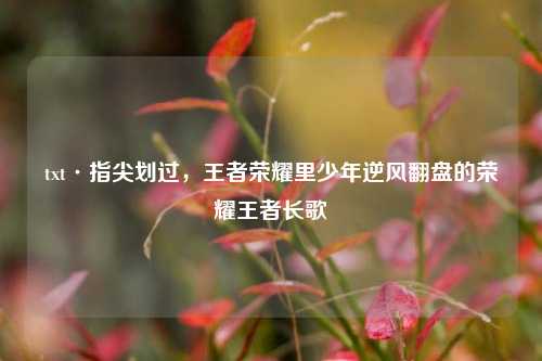 txt·指尖划过,王者荣耀里少年逆风翻盘的荣耀王者长歌