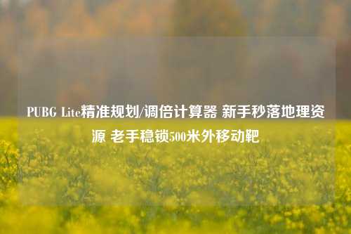 PUBG Lite精准规划/调倍计算器 新手秒落地理资源 老手稳锁500米外移动靶