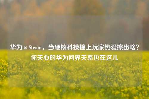 华为×Steam,当硬核科技撞上玩家热爱擦出啥?你关心的华为问界关系也在这儿