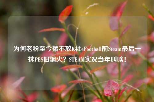 为何老粉至今攥不放K社eFootball前Steam最后一抹PES旧烟火?STEAM实况当年叫啥!