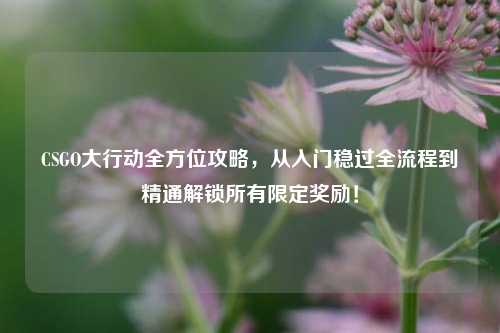 CSGO大行动全方位攻略，从入门稳过全流程到精通解锁所有限定奖励！