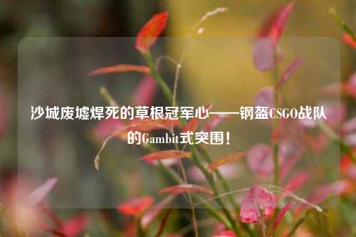 沙城废墟焊死的草根冠军心——钢盔CSGO战队的Gambit式突围!
