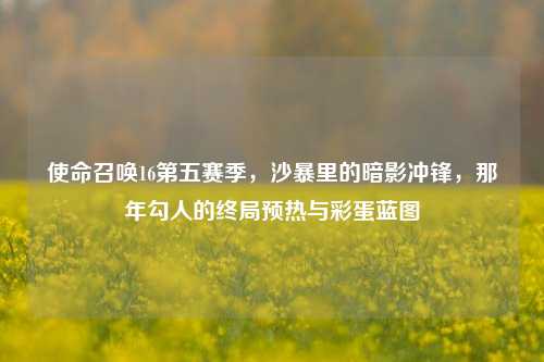 使命召唤16第五赛季，沙暴里的暗影冲锋，那年勾人的终局预热与彩蛋蓝图