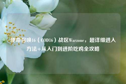 使命召唤16（COD16）战区Warzone，超详细进入方法+从入门到进阶吃鸡全攻略
