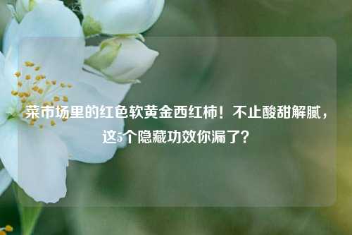 菜市场里的红色软黄金西红柿！不止酸甜解腻，这5个隐藏功效你漏了？