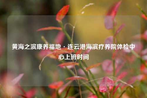黄海之滨康养福地·连云港海滨疗养院体检中心上班时间
