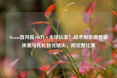 Steam首月揽100万+全球玩家！战术射击圈独联体黑马扎比特凭啥火，附完整比赛
