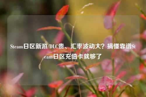 Steam日区新游/DLC贵、汇率波动大?搞懂靠谱Steam日区充值卡就够了