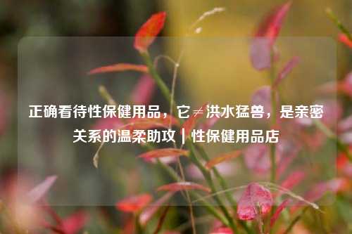 正确看待性保健用品,它≠洪水猛兽,是亲密关系的温柔助攻|性保健用品店