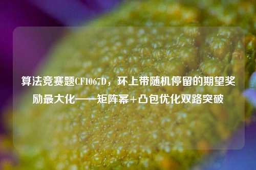 算法竞赛题CF1067D,环上带随机停留的期望奖励最大化——矩阵幂+凸包优化双路突破