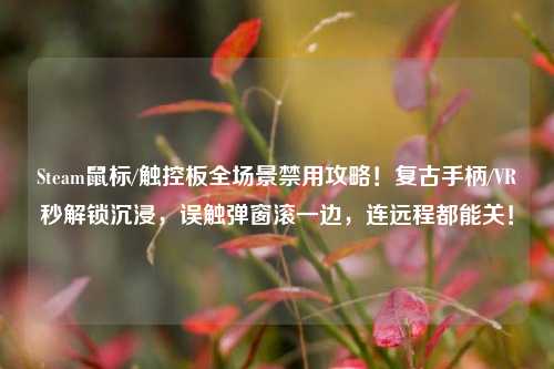 Steam鼠标/触控板全场景禁用攻略!复古手柄/VR秒解锁沉浸,误触弹窗滚一边,连远程都能关!