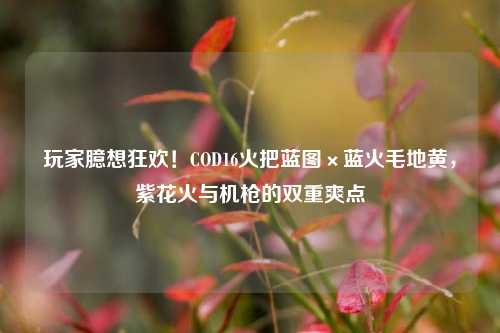玩家臆想狂欢!COD16火把蓝图×蓝火毛地黄,紫花火与机枪的双重爽点