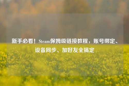 新手必看!Steam保姆级链接教程,账号绑定、设备同步、加好友全搞定