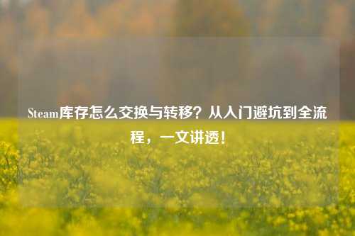 Steam库存怎么交换与转移？从入门避坑到全流程，一文讲透！