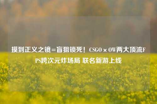 摸到正义之镜=盲狙锁死!CSGO×OW两大顶流FPS跨次元炸场局 联名新游上线