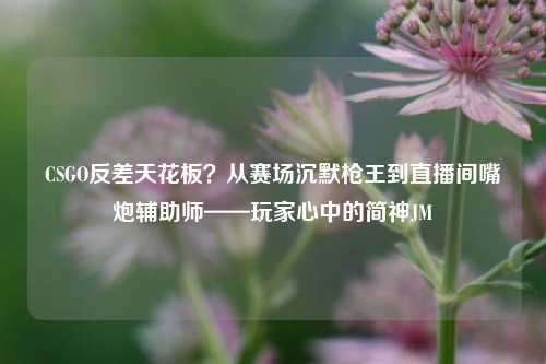 CSGO反差天花板?从赛场沉默枪王到直播间嘴炮辅助师——玩家心中的简神JM