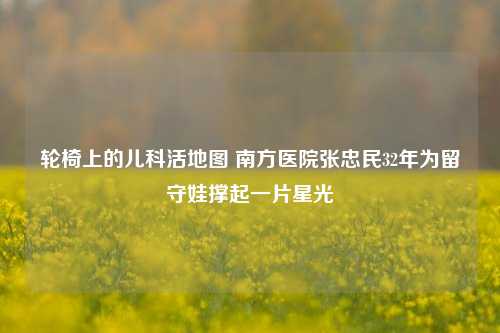轮椅上的儿科活地图 南方医院张忠民32年为留守娃撑起一片星光