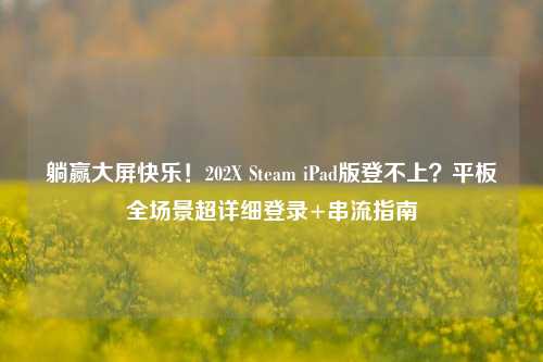 躺赢大屏快乐！202X Steam iPad版登不上？平板全场景超详细登录+串流指南