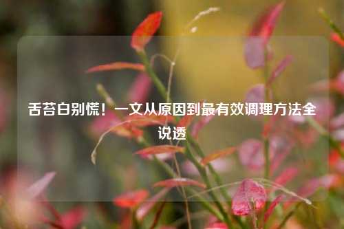 舌苔白别慌!一文从原因到最有效调理方法全说透