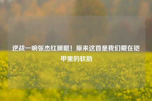 逆战一响张杰红眼眶!原来这首是我们藏在铠甲里的软肋