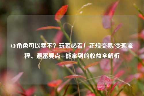 CF角色可以卖不？玩家必看！正规交易/变现流程、避雷要点+能拿到的收益全解析