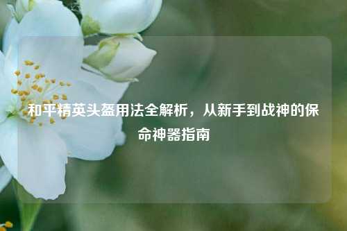和平精英头盔用法全解析,从新手到战神的保命神器指南
