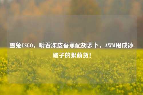 雪兔CSGO,啃着冻皮香蕉配胡萝卜,AWM甩成冰碴子的狠萌货!
