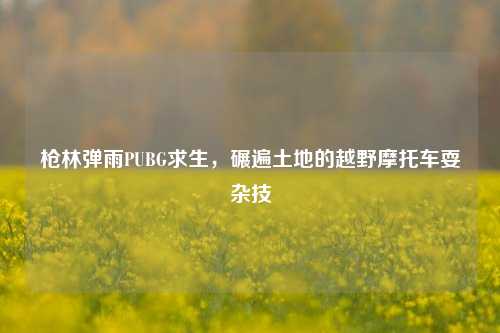 枪林弹雨PUBG求生,碾遍土地的越野摩托车耍杂技