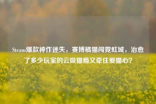 Steam爆款神作迷失,赛博橘猫闯霓虹城,治愈了多少玩家的云吸猫瘾又牵住爱猫心?