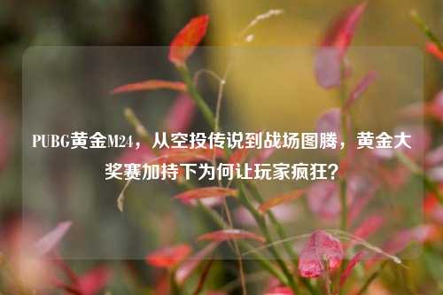 PUBG黄金M24,从空投传说到战场图腾,黄金大奖赛加持下为何让玩家疯狂?