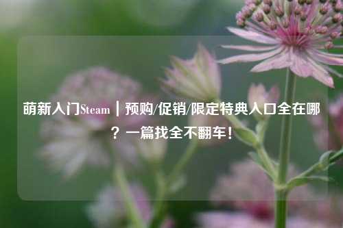 萌新入门Steam|预购/促销/限定特典入口全在哪?一篇找全不翻车!
