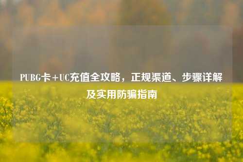 PUBG卡+UC充值全攻略,正规渠道、步骤详解及实用防骗指南
