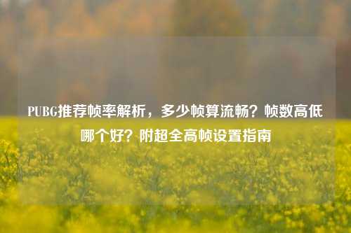 PUBG推荐帧率解析，多少帧算流畅？帧数高低哪个好？附超全高帧设置指南