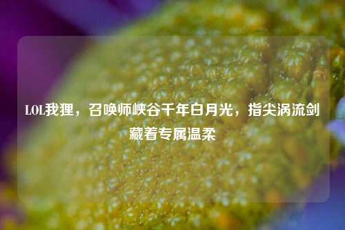 LOL我狸,召唤师峡谷千年白月光,指尖涡流剑藏着专属温柔
