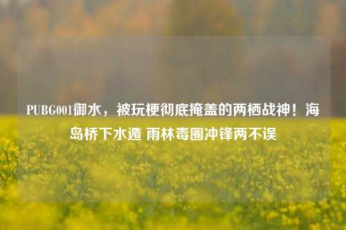 PUBG001御水,被玩梗彻底掩盖的两栖战神!海岛桥下水遁 雨林毒圈冲锋两不误