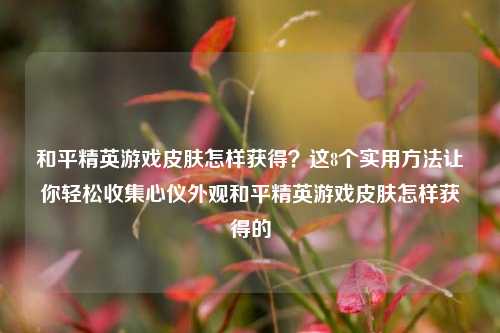和平精英游戏皮肤怎样获得?这8个实用方法让你轻松收集心仪外观和平精英游戏皮肤怎样获得的