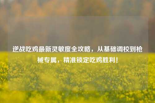 逆战吃鸡最新灵敏度全攻略，从基础调校到枪械专属，精准锁定吃鸡胜利！