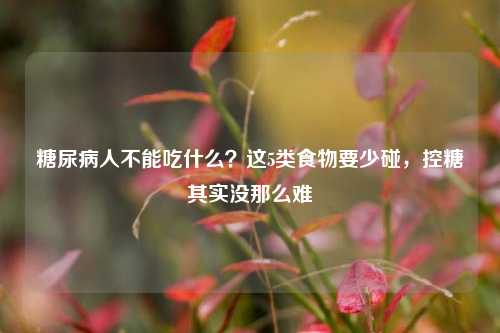 糖尿病人不能吃什么?这5类食物要少碰,控糖其实没那么难
