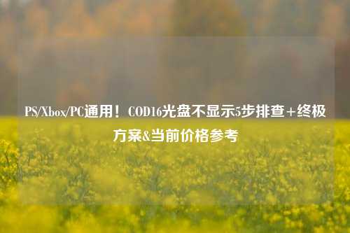 PS/Xbox/PC通用!COD16光盘不显示5步排查+终极方案&当前价格参考