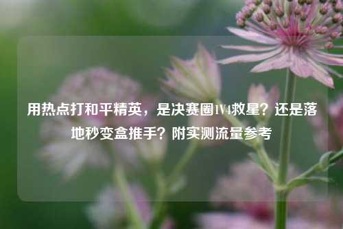 用热点打和平精英，是决赛圈1V4救星？还是落地秒变盒推手？附实测流量参考