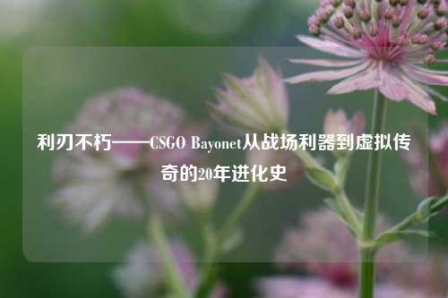 利刃不朽——CSGO Bayonet从战场利器到虚拟传奇的20年进化史