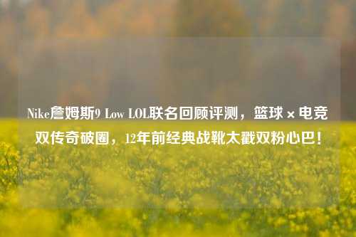 Nike詹姆斯9 Low LOL联名回顾评测,篮球×电竞双传奇破圈,12年前经典战靴太戳双粉心巴!