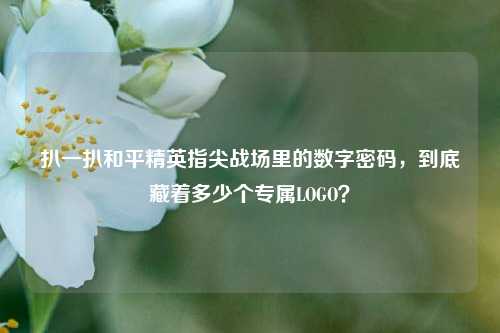 扒一扒和平精英指尖战场里的数字密码,到底藏着多少个专属LOGO?