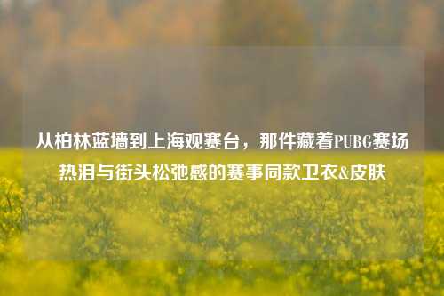 从柏林蓝墙到上海观赛台,那件藏着PUBG赛场热泪与街头松弛感的赛事同款卫衣&皮肤