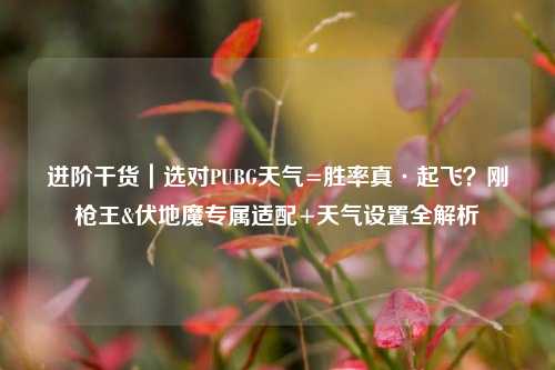 进阶干货|选对PUBG天气=胜率真·起飞?刚枪王&伏地魔专属适配+天气设置全解析