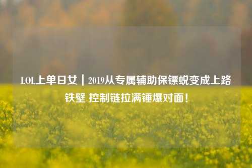 LOL上单日女|2019从专属辅助保镖蜕变成上路铁壁 控制链拉满锤爆对面!