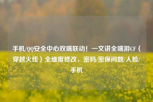 手机/QQ安全中心双端联动!一文讲全端游CF(穿越火线)全维度修改,密码/密保问题/人脸/手机